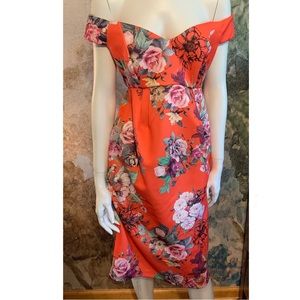 ASOS Maternity Orange Floral Dress